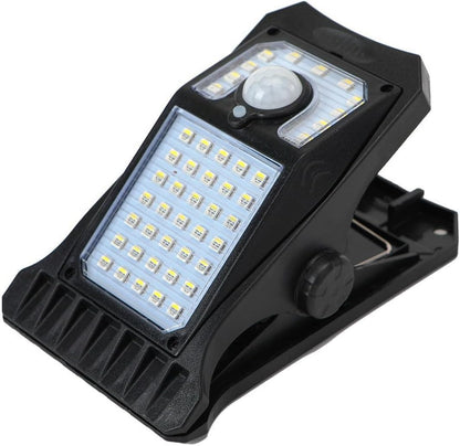 Clip on Solar Lights Outdoor Waterproof，45 Leds Solar Motion Sensor Lights Outdoor 3 Modes 3 Mounting Ways, Solar Security Lights for Fence, Wall, Patio