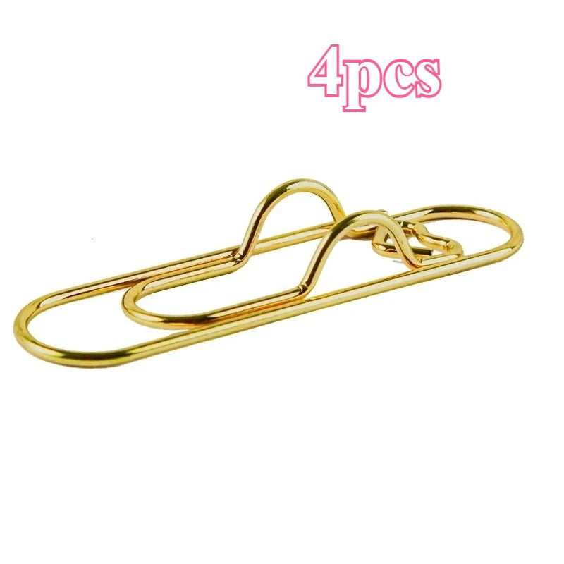 4 Multifunctional Pen Clip Pen Hanging Love Paper Clip Pen Button Notebook Accessories Fixed Seat Pen Clip
